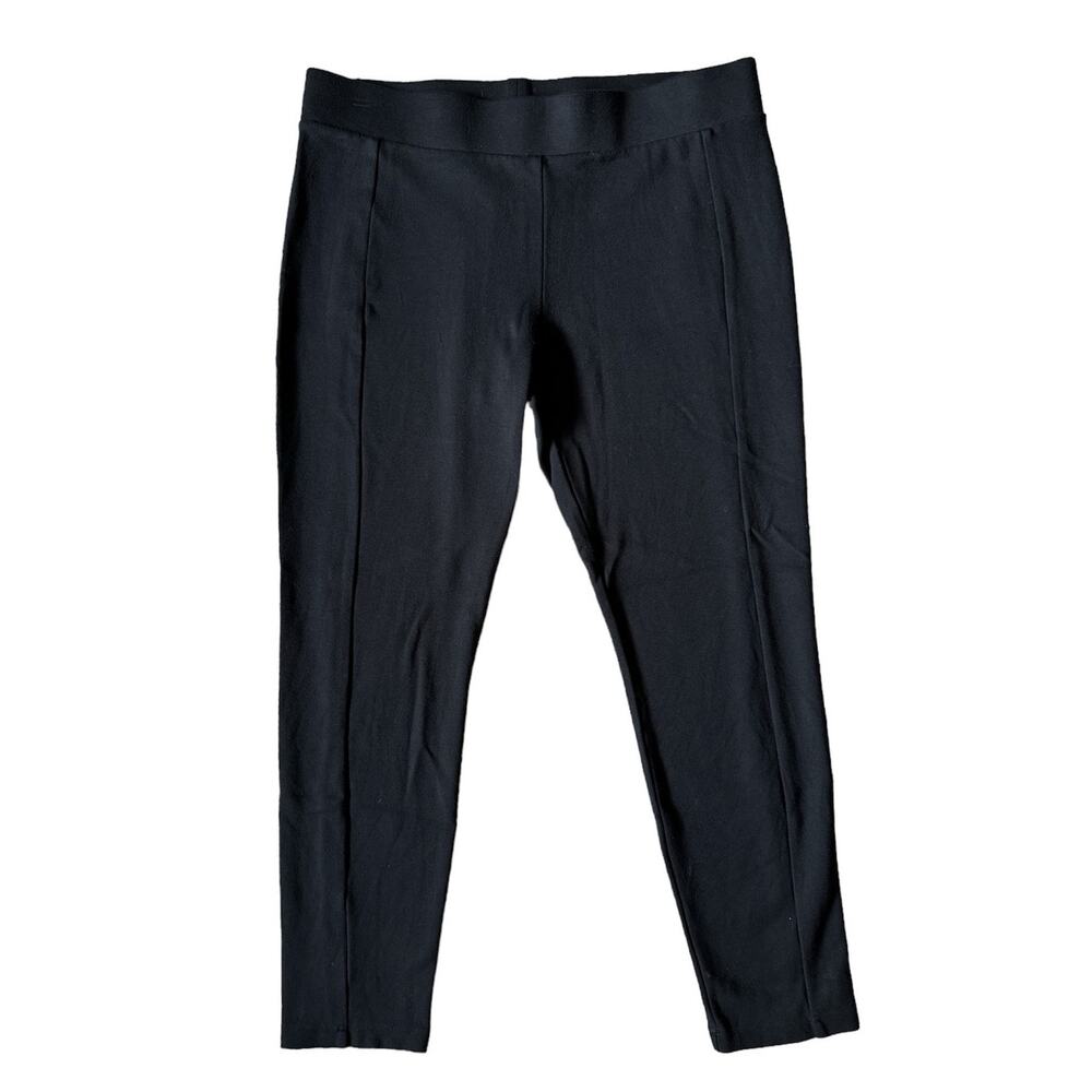 CAbi Black Ponte Knit Ankle Pants
